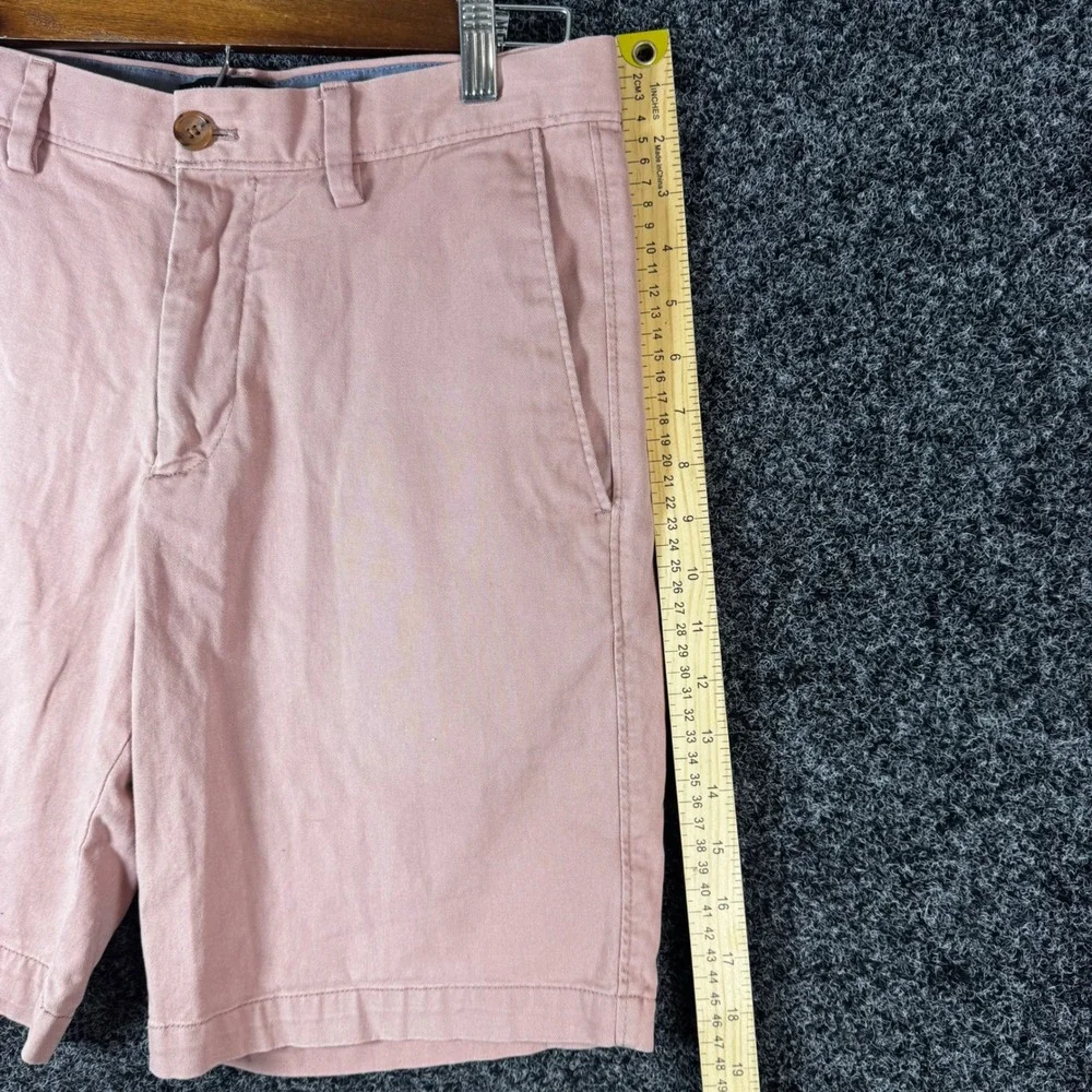 Banana Republic Aiden Shorts Mens 30 Salmon Pink Slim Fit Stretch Chino Cotton